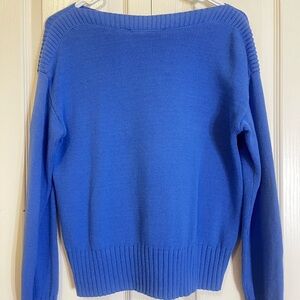 ANN TAYLOR LOFT Vibrant Blue Crew Neck Sweater